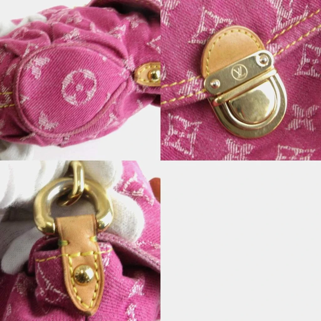 Louis Vuitton Louis Vuitton Pink Monogram Denim Pleaty Shoulder Bag 7