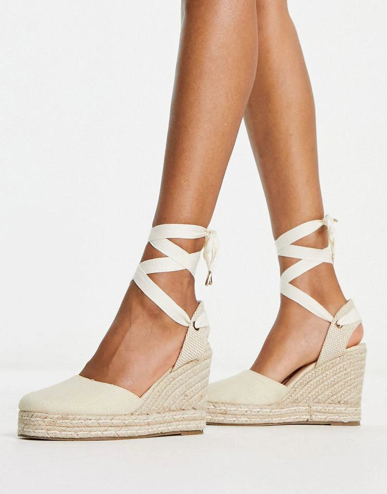 Schuh schuh Venus closed toe wedge espadrilles in natural 1