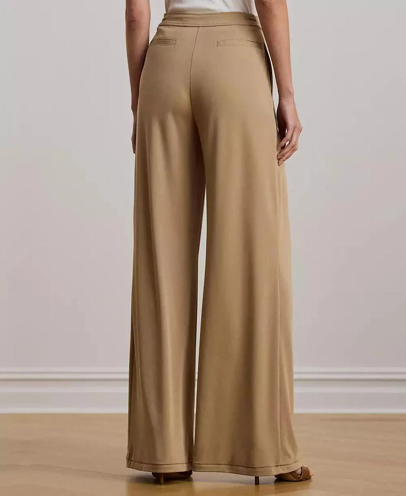 Ralph Lauren Women's Pleated Stretch Jersey Wide-Leg Pants, Regular & Petite 3