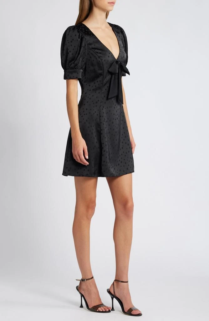Charles Henry Dot Jacquard Satin Minidress 3