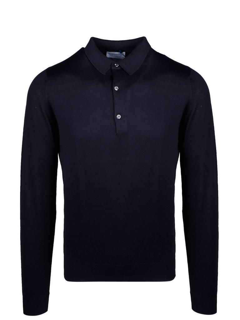 John Smedley John Smedley Bradwell Long-Sleeve Polo Shirt