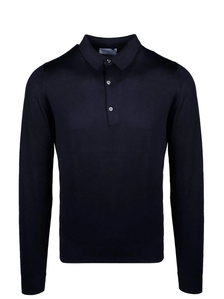 John Smedley John Smedley Bradwell Long-Sleeve Polo Shirt 1