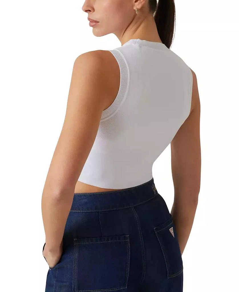 GUESS Women's Alexia Cropped Rhinestone-Embellished Top 4