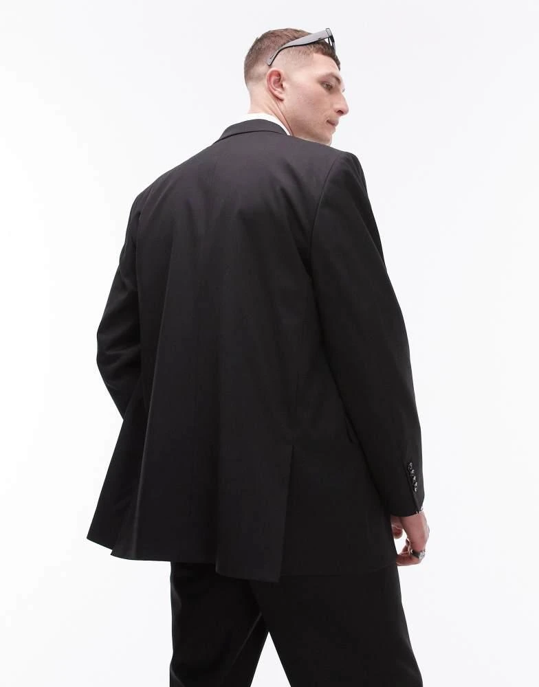 Topman Topman oversized wool suit jacket in black 4