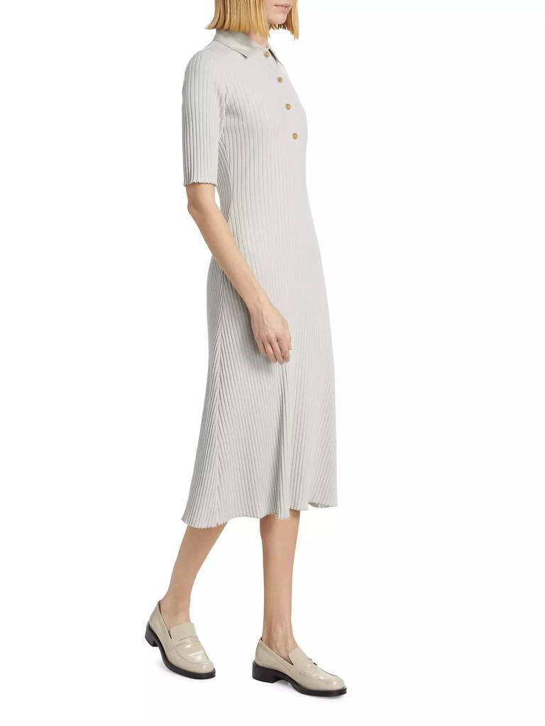 Vince Rib-Knit Polo Midi-Dress 4