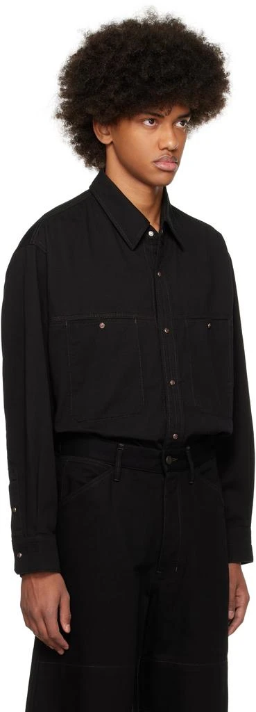 Lemaire Black Snaps Denim Shirt 2