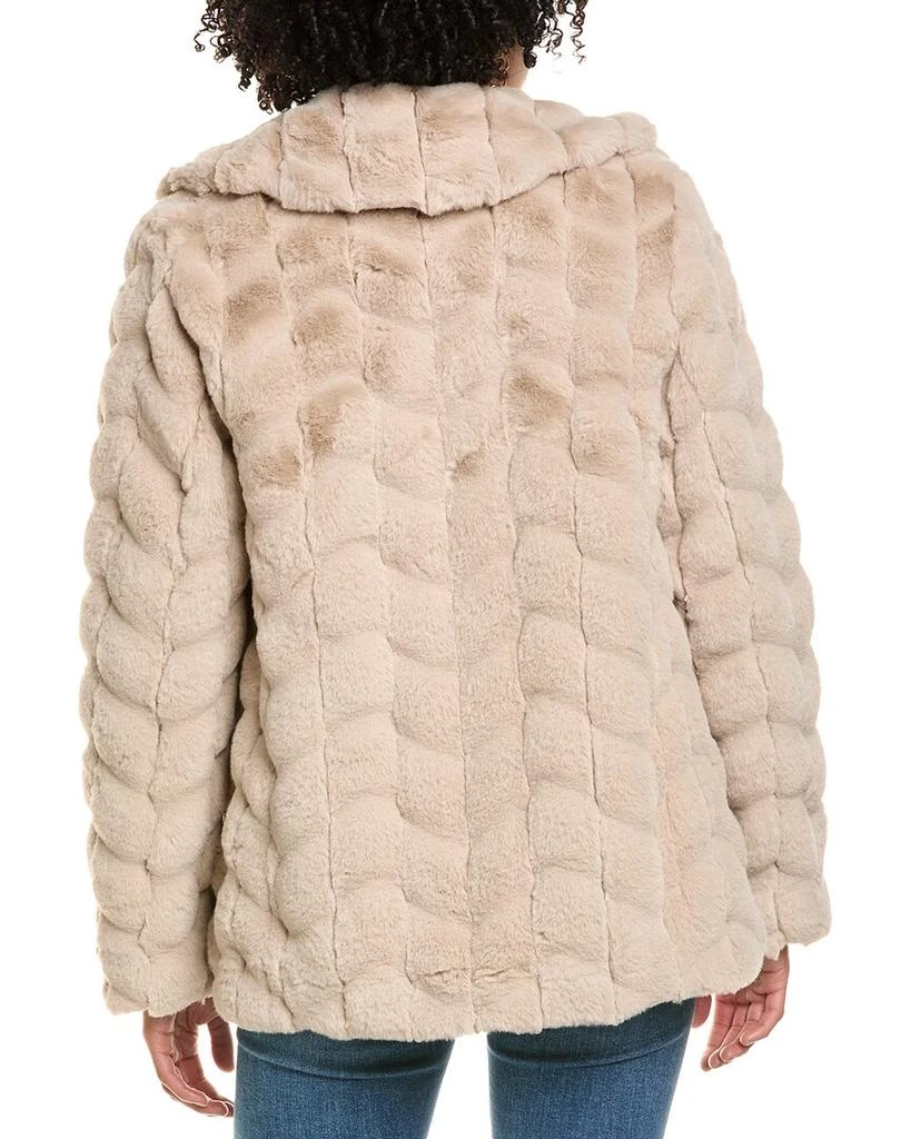 Via Spiga Grooved Faux Fur Down Coat 2