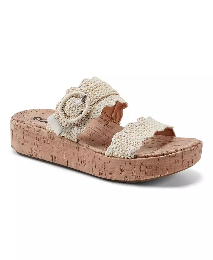 Earth Women's Subtle Woven Slip-On Platform Sandals 1