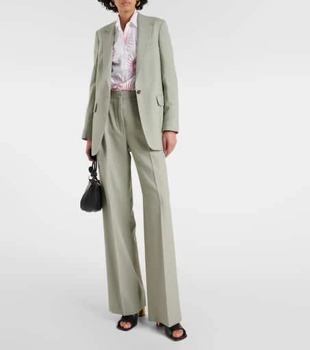 Dries Van Noten Mid-rise wool straight pants 2