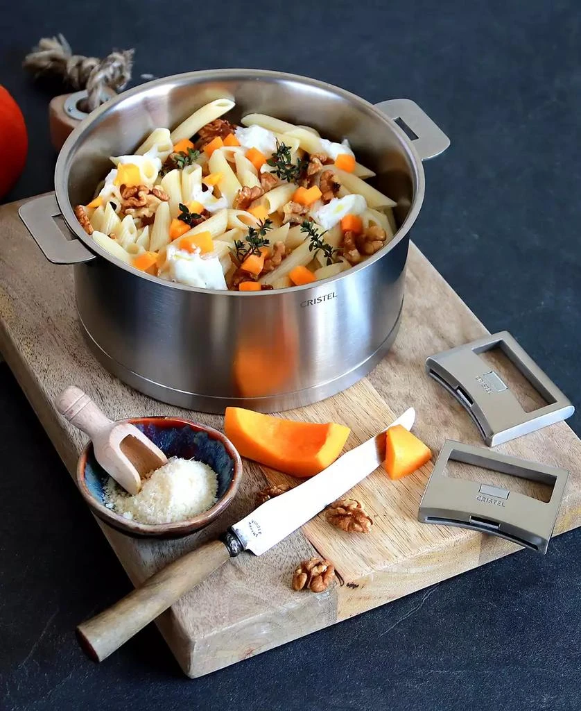 Cristel Stainless Steel 1 Quart Strate Saucepan with Lid 5