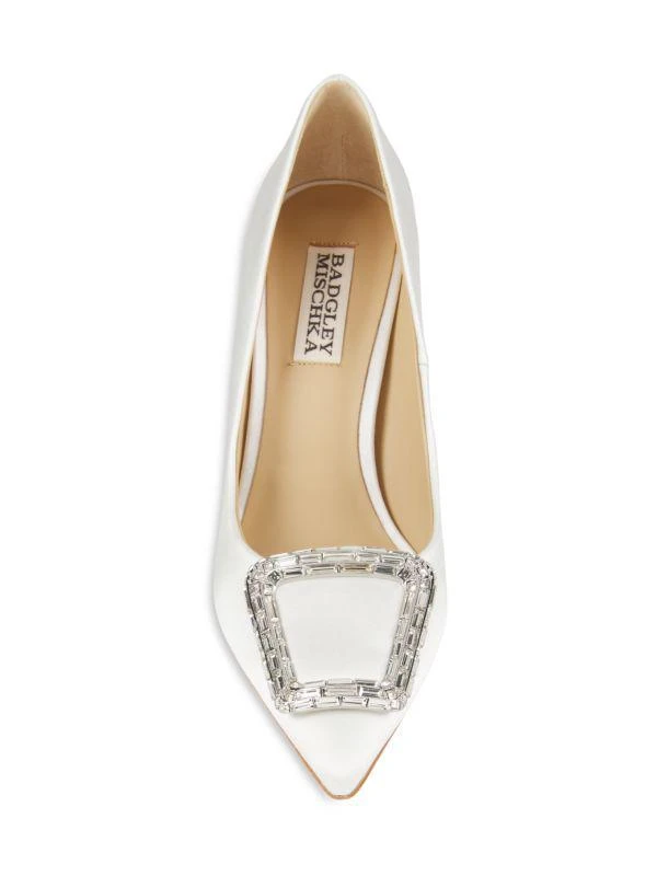 Badgley Mischka Aubree 85MM Embellished Satin Pumps 5
