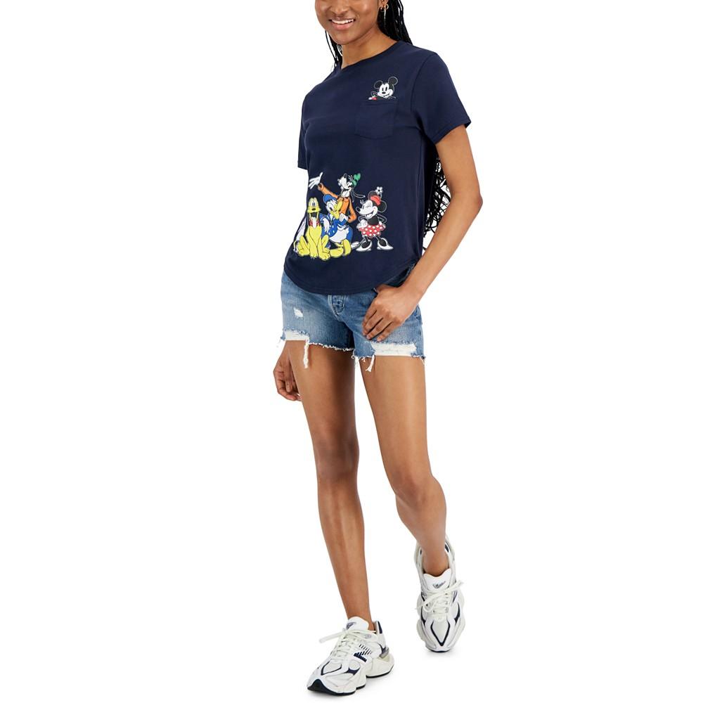 Disney Juniors' Mickey Mouse Crewneck Pocket Tee