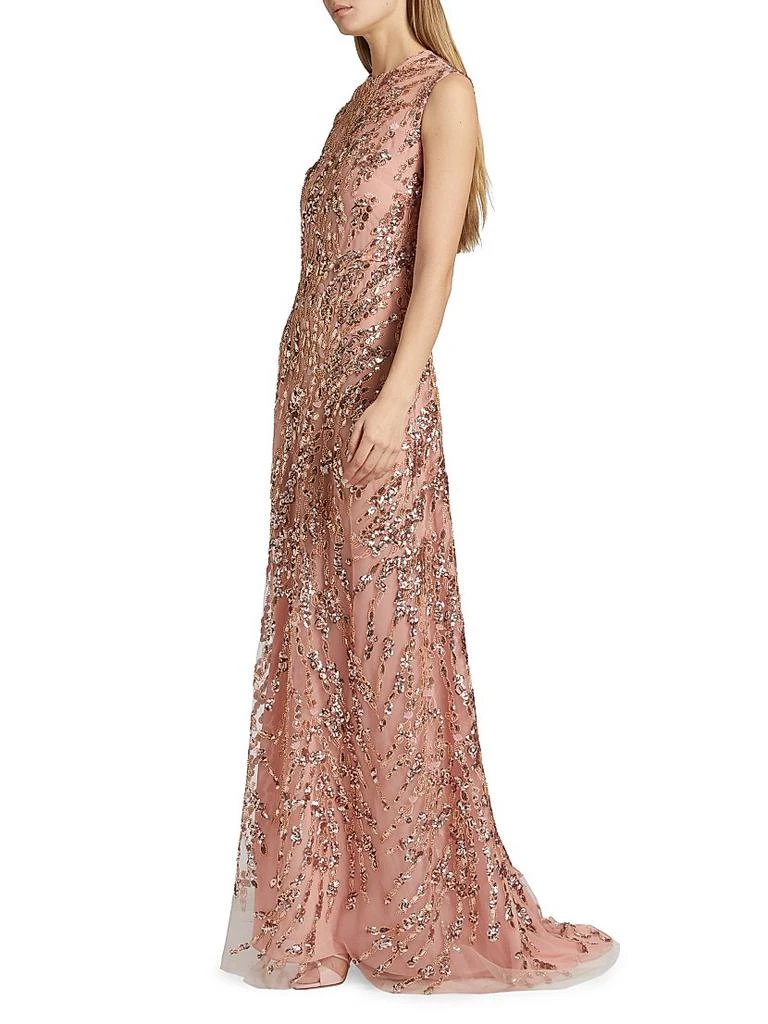 REEM ACRA Enchanting Spring Embellished Tulle Gown 4