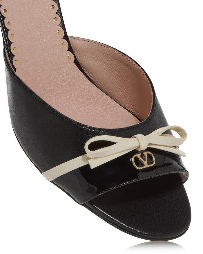 Valentino Women
s VLogo Bepointy Bow Slide Sandals 6