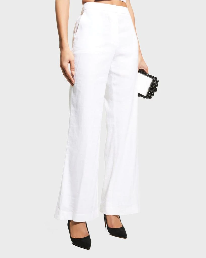 Milly Lennon Linen Bootcut Pants 2