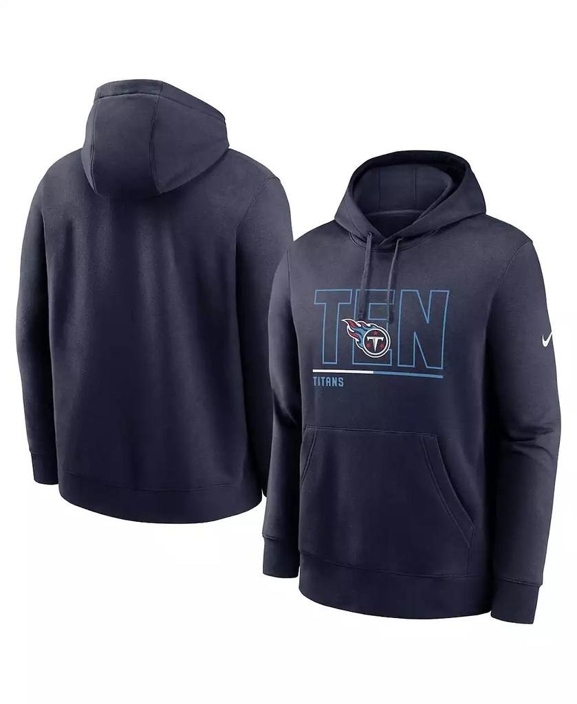 NIKE Men's Navy Tennessee Titans City Code Club Fleece Pullover Hoodie