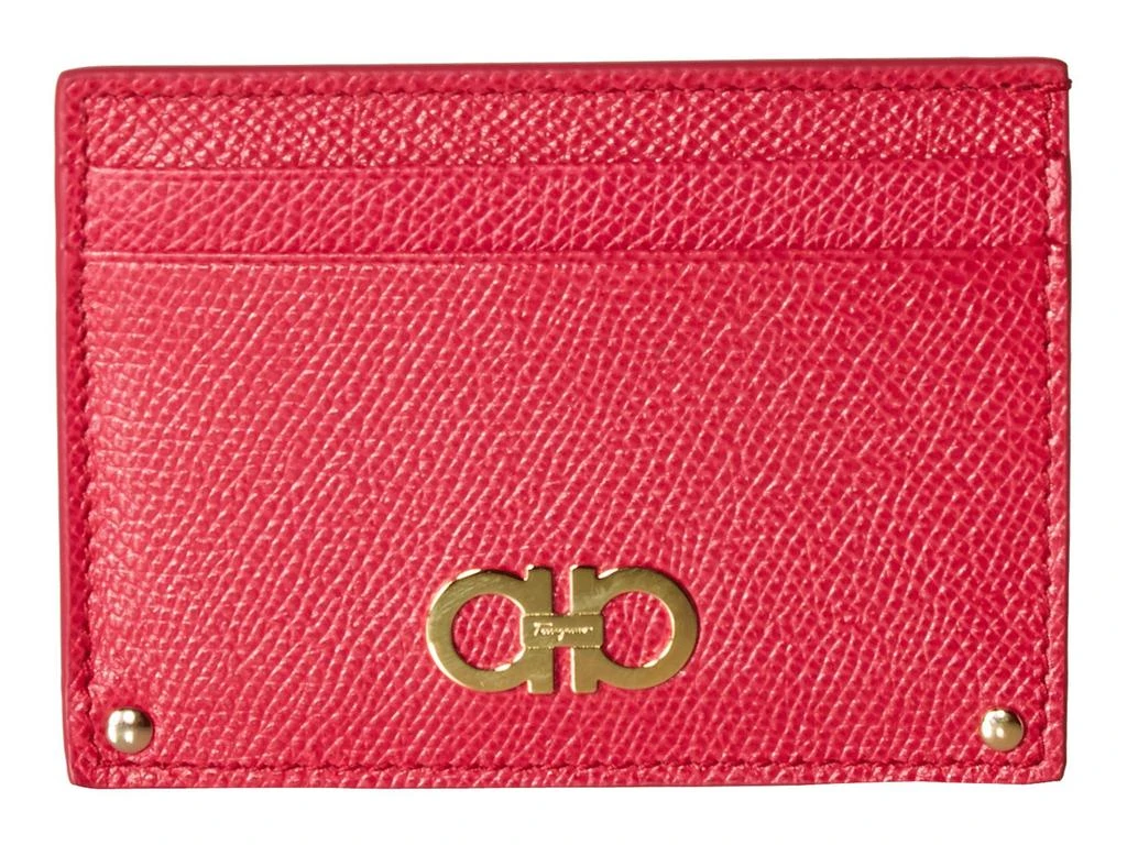 Salvatore Ferragamo Gancini Logo Leather Card Case 3
