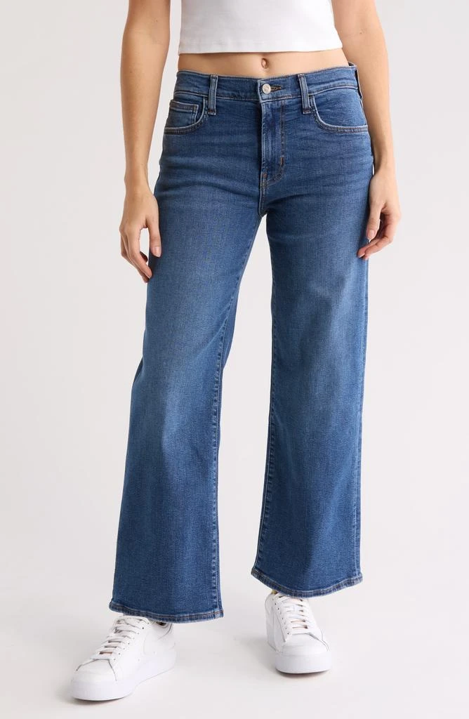 Shop Rosalie High Waist Raw Hem Wide Leg Jeans on Sale at