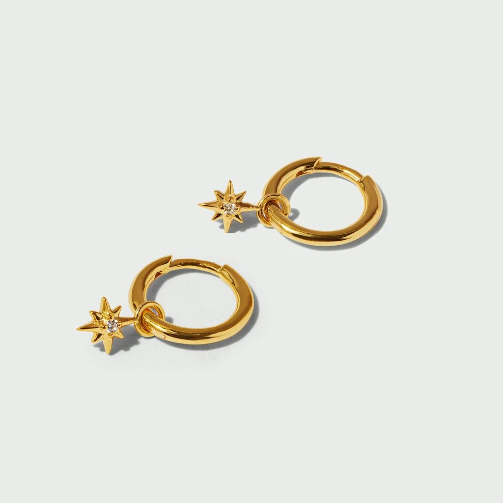 Orelia LUXE LUXE Starburst Huggie Hoop Earrings 3