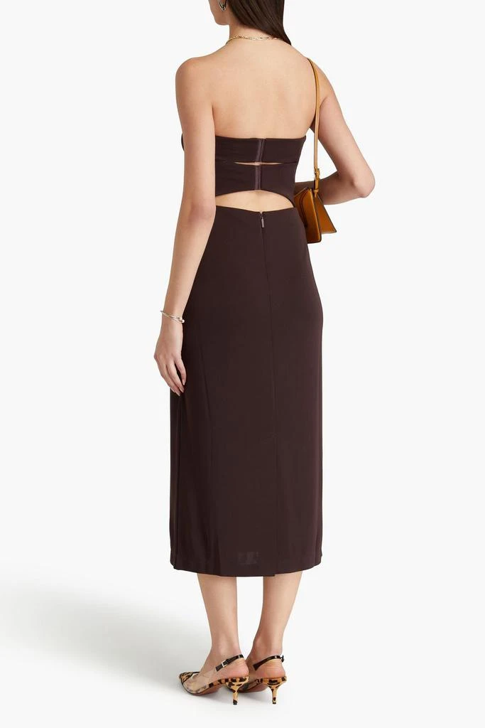 Tibi Harlow strapless jersey midi dress 3
