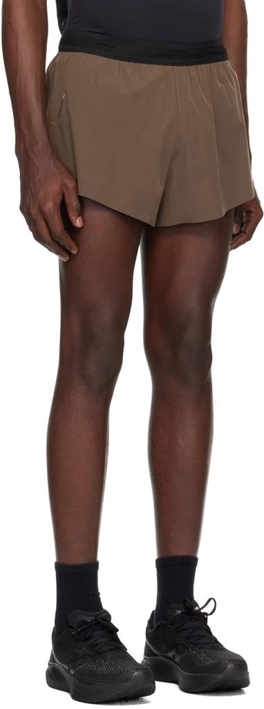 Soar Running Khaki Split Shorts 2