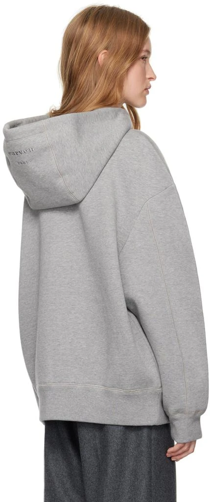 Carven Gray Bonded Jersey Hoodie 3