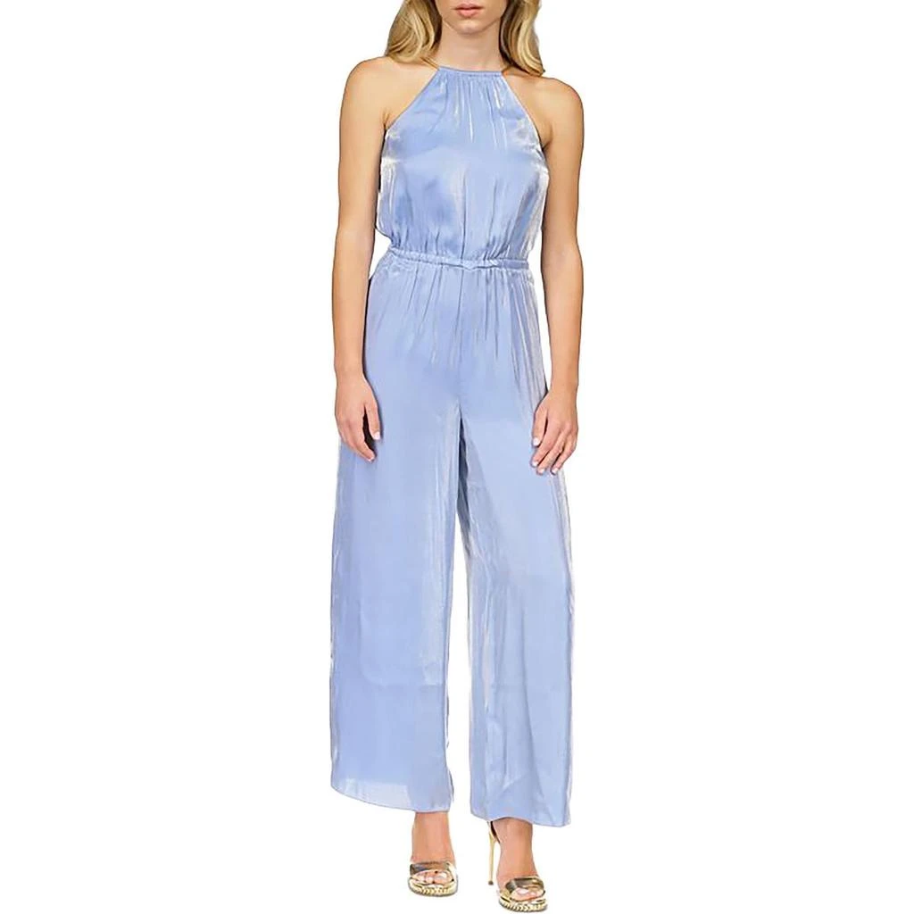 Michael Kors Womens Halter Pleated Jumpsuit 1