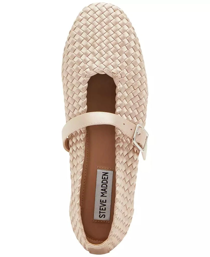 Steve Madden Women's Dreaming Woven Mary Jane Flats 4