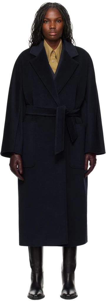 Max Mara Navy Locri Coat 1