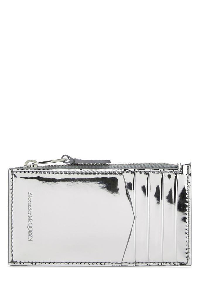 財布・小物その他 ALEXANDER MCQUEEN Silver Leather Card Holder Alexander McQueen Silver leather card holder - Bags