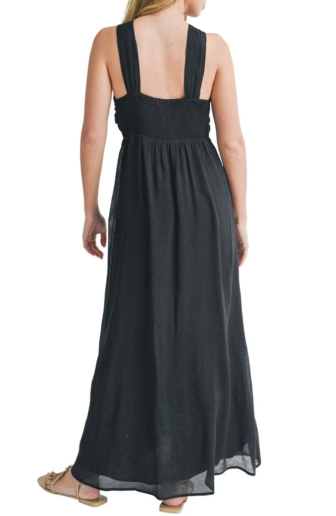 princess polly baby blue dress Black Asymmetrical Shoulder Knot-tie Long Evening Dress