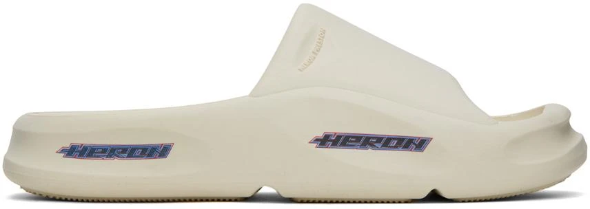 Heron Preston White Eco Moulded Slides 1