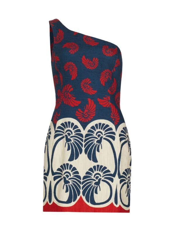 LA DOUBLE J Print One Shoulder Mini Dress 5