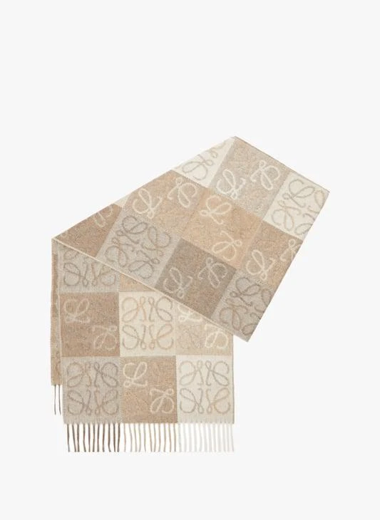 Loewe Anagram wool and cashmere scarf