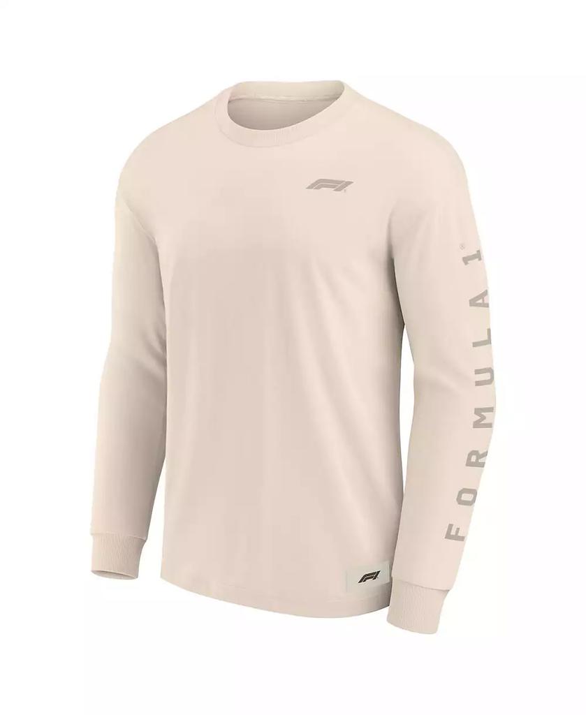 Formula 1 Men's Cream Elements Future Ground Tonal Info Long Sleeve T-Shirt