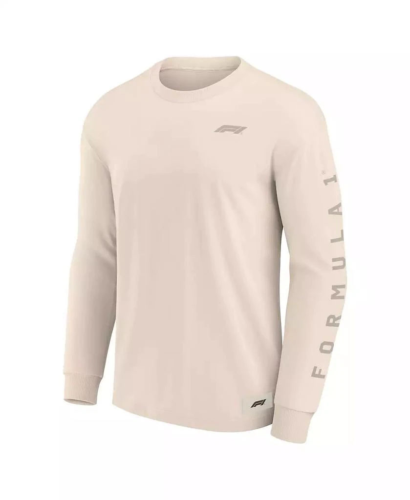 Formula 1 Men's Cream Elements Future Ground Tonal Info Long Sleeve T-Shirt 2