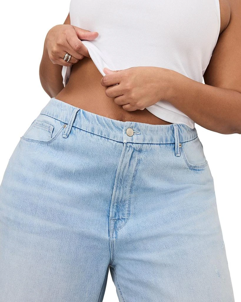 Good American Weightless Good Skate Wide Cropped Jeans in Indigo959 10