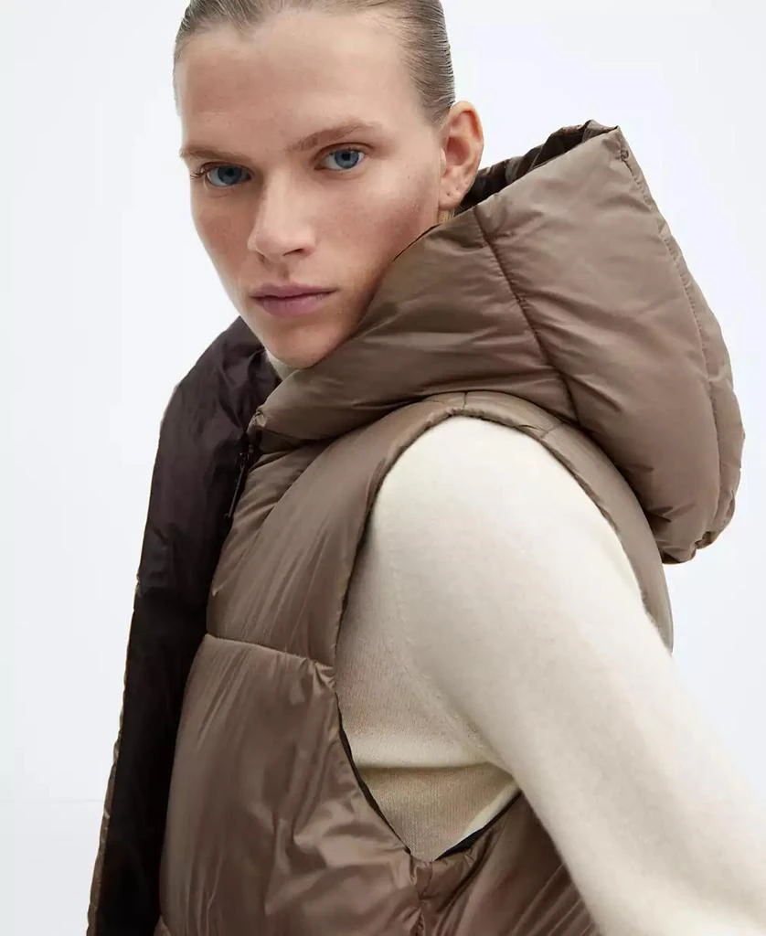 Mango Women's Long Quilted Vest 5