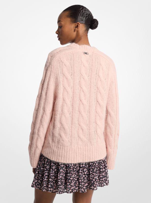 Michael Kors Cable Knit Nylon and Alpaca Blend Sweater