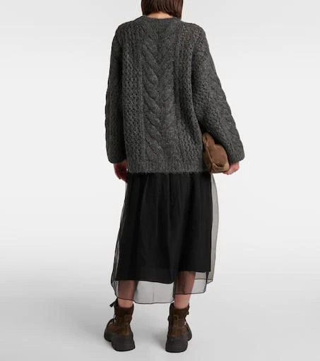 Brunello Cucinelli Cable-knit alpaca-blend sweater 3