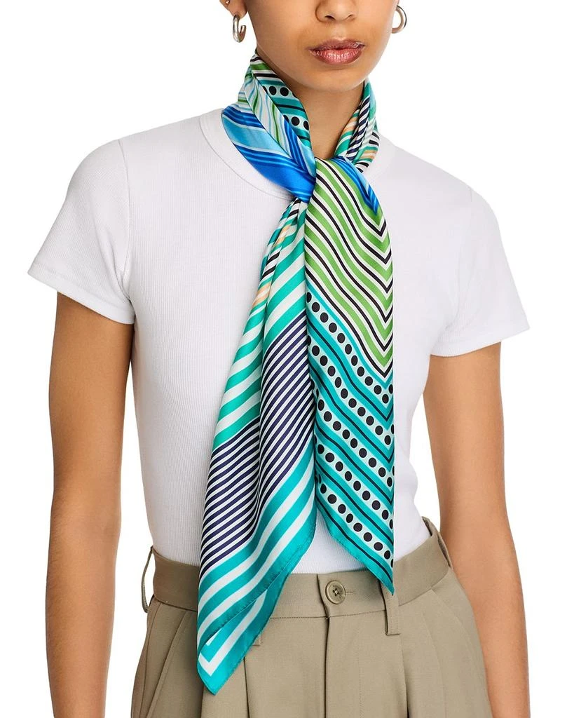 Echo Design Stripe Vortex Square Silk Scarf 3