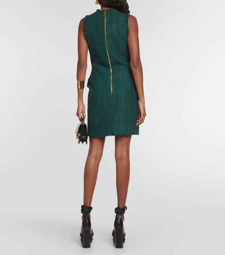 【関税＆送料込み】Balmain Tweed Mini Dress BALMAIN Embellished metallic tweed mini dress | NET-A-PORTER
