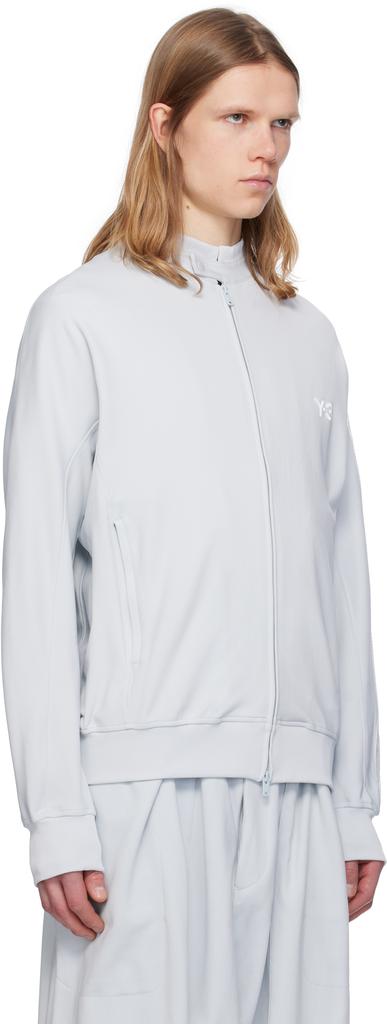 Y-3 Gray 3-Stripe Track Jacket