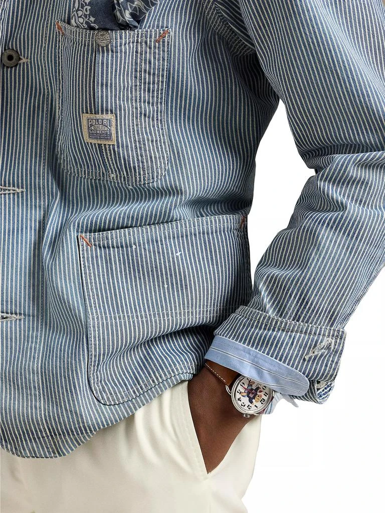 Ralph Lauren Indigo Hickory-Stripe Utility Jacket 6