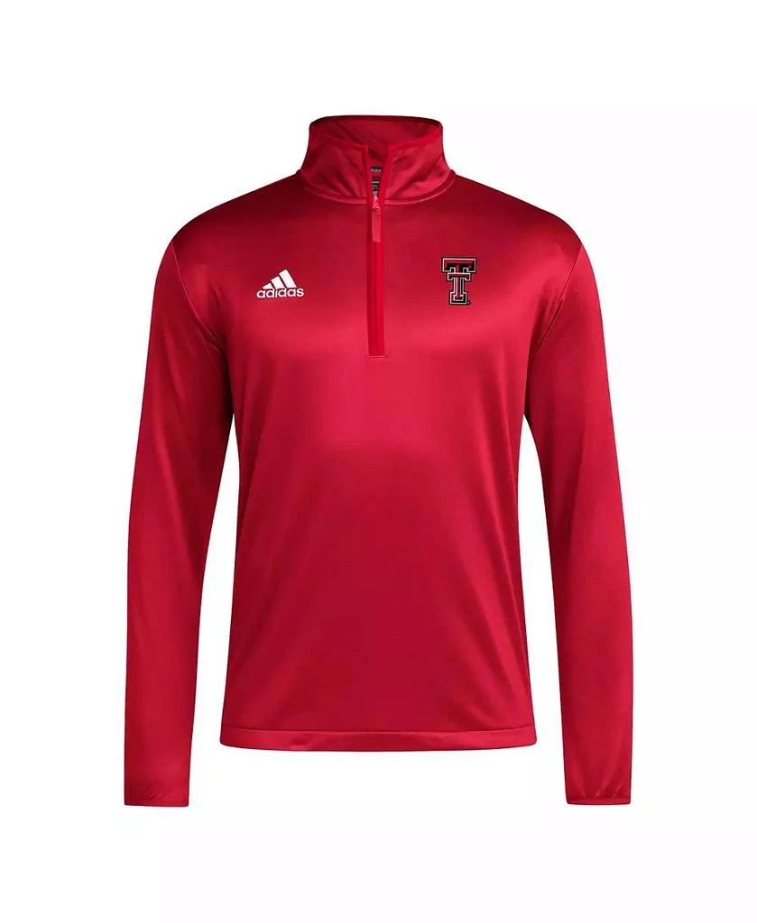 Adidas Men's Red Texas Tech Red Raiders 2024 Coaches Sidelines AEROREADY Quarter-Zip Jacket 3