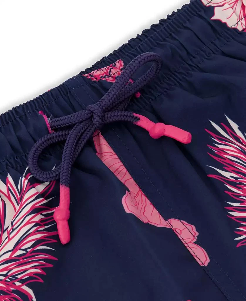 Sunset and Vines Men's Tropical-Pattern Woven Swim Trunks 4