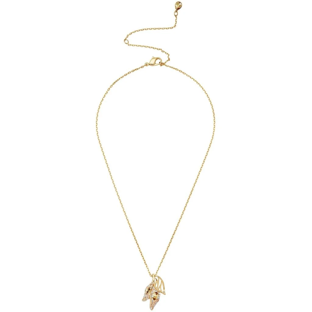 Swarovski Swarovski Women's Pendant Necklace - Graceful Bloom Yellow Gold Tone Leaves | 5511813 1