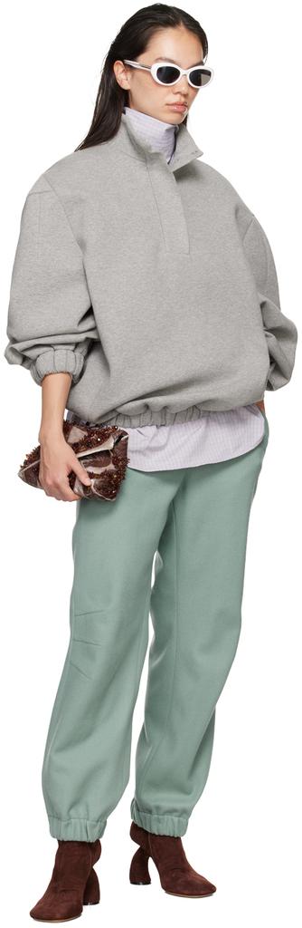 Dries Van Noten Gray Half-Button Sweatshirt - Hoodies - Free
