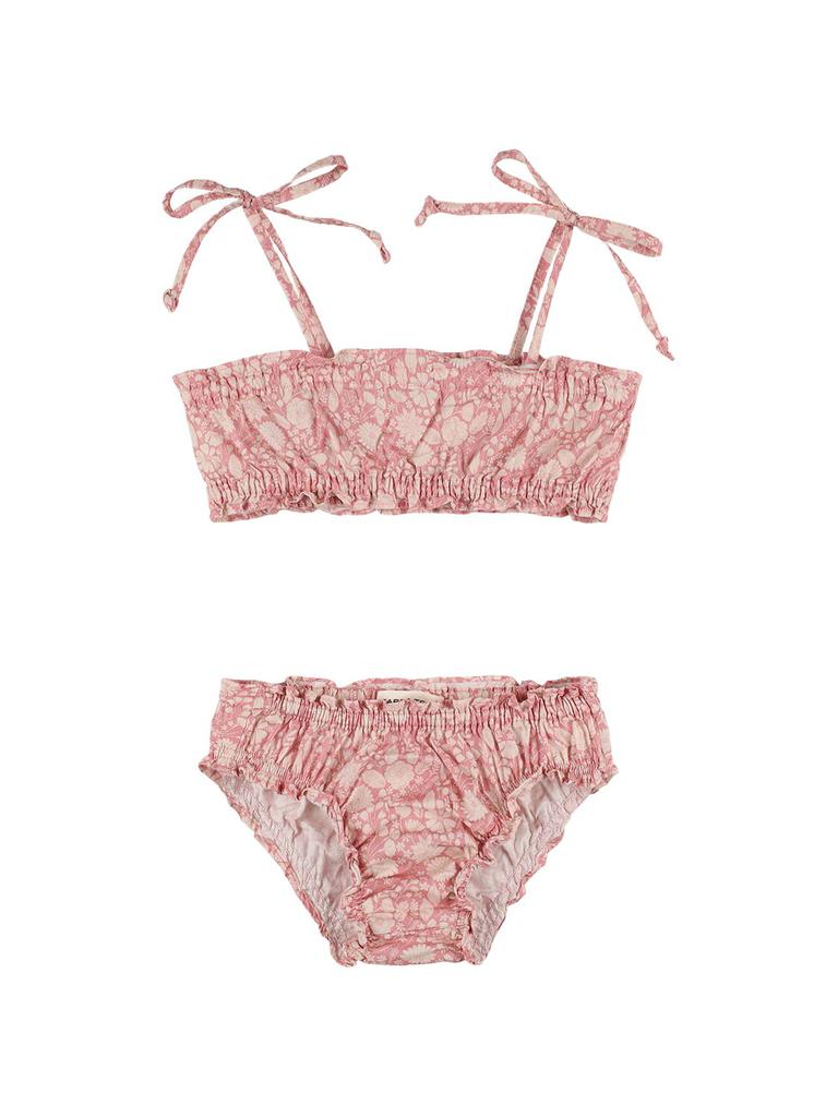 BABE & TESS Printed Cotton Blend Poplin Bikini