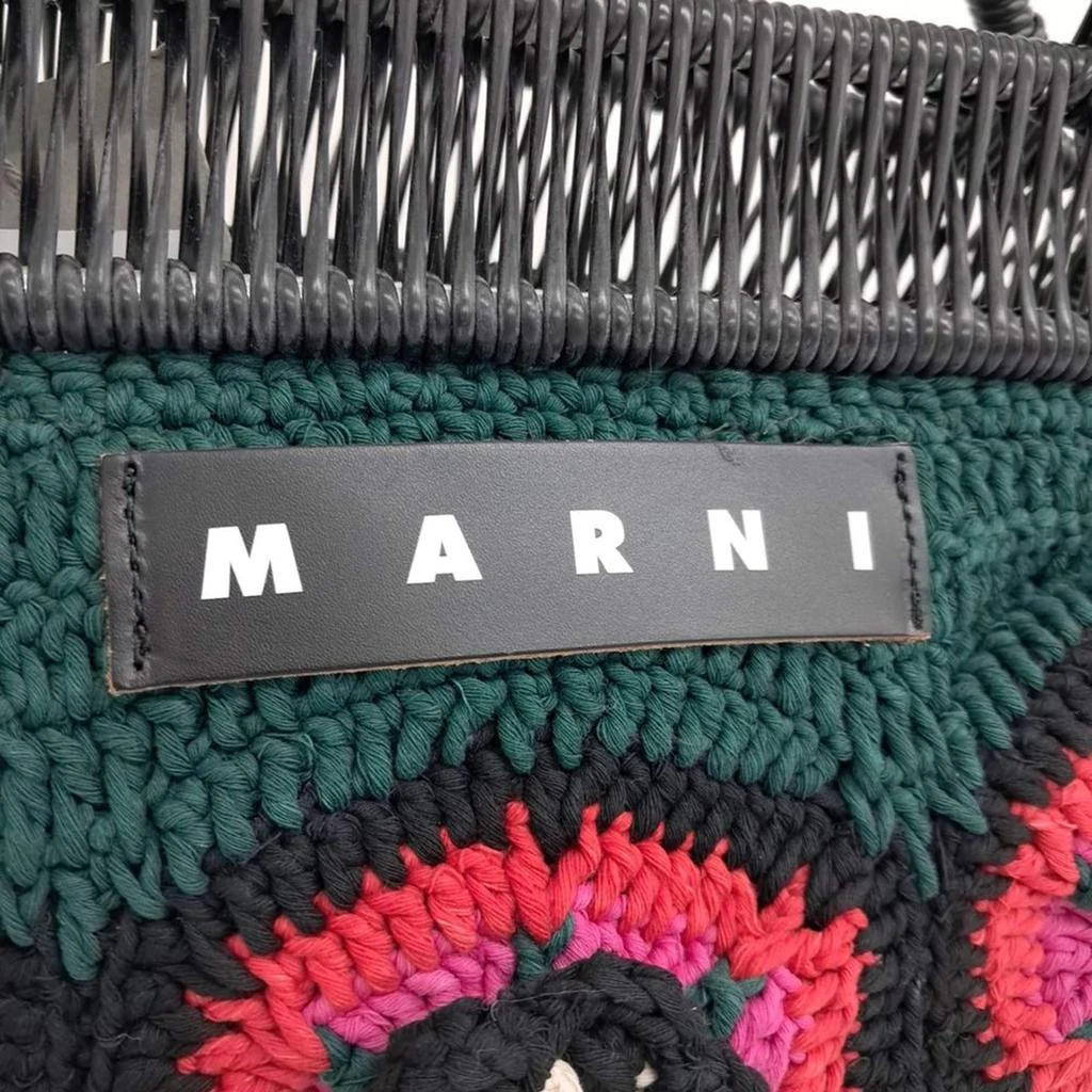 Marni Marni Multicolor Fabric Knit Market Bag 6